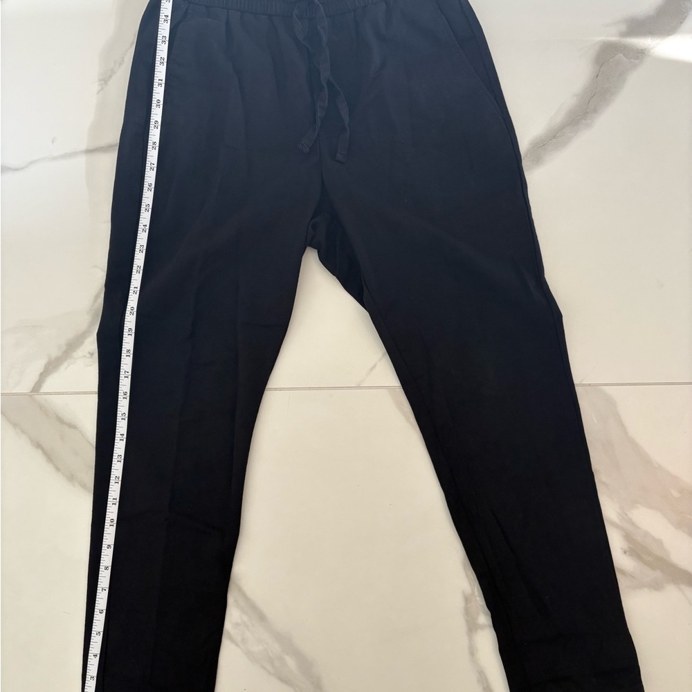 Black Jogger Pants Linen/Cotton